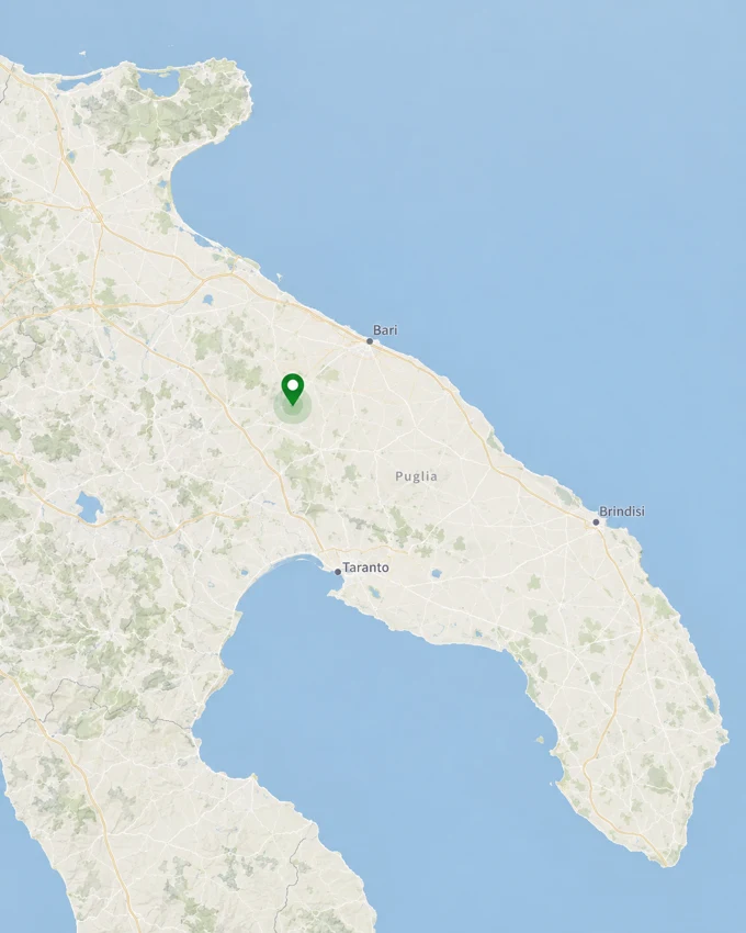 Mappa illustrativa di un asset in Puglia
